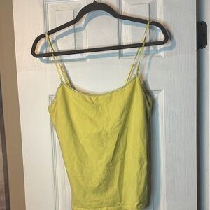 Yellow Spaghetti Strap Tank Top